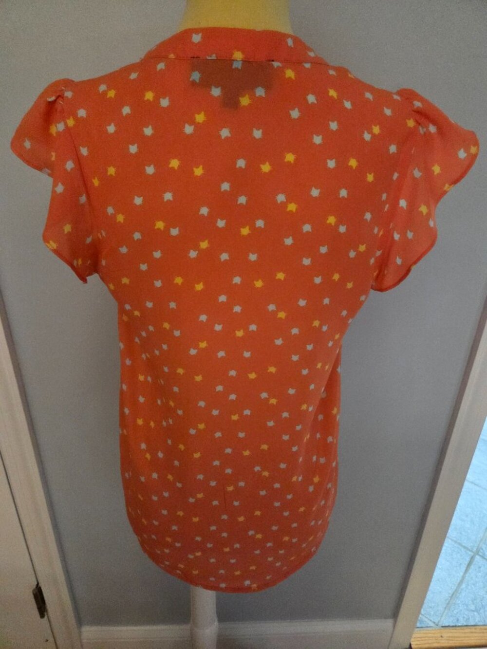 Lipslide Cat Pattern Blouse - Picture 2 of 5